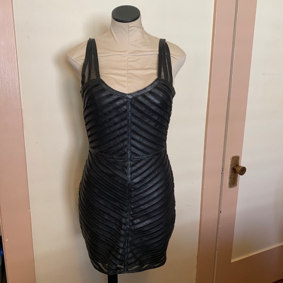 *FINAL* PARKER - NWT Strappy Leather & Mesh Dress - Picture 3 of 7